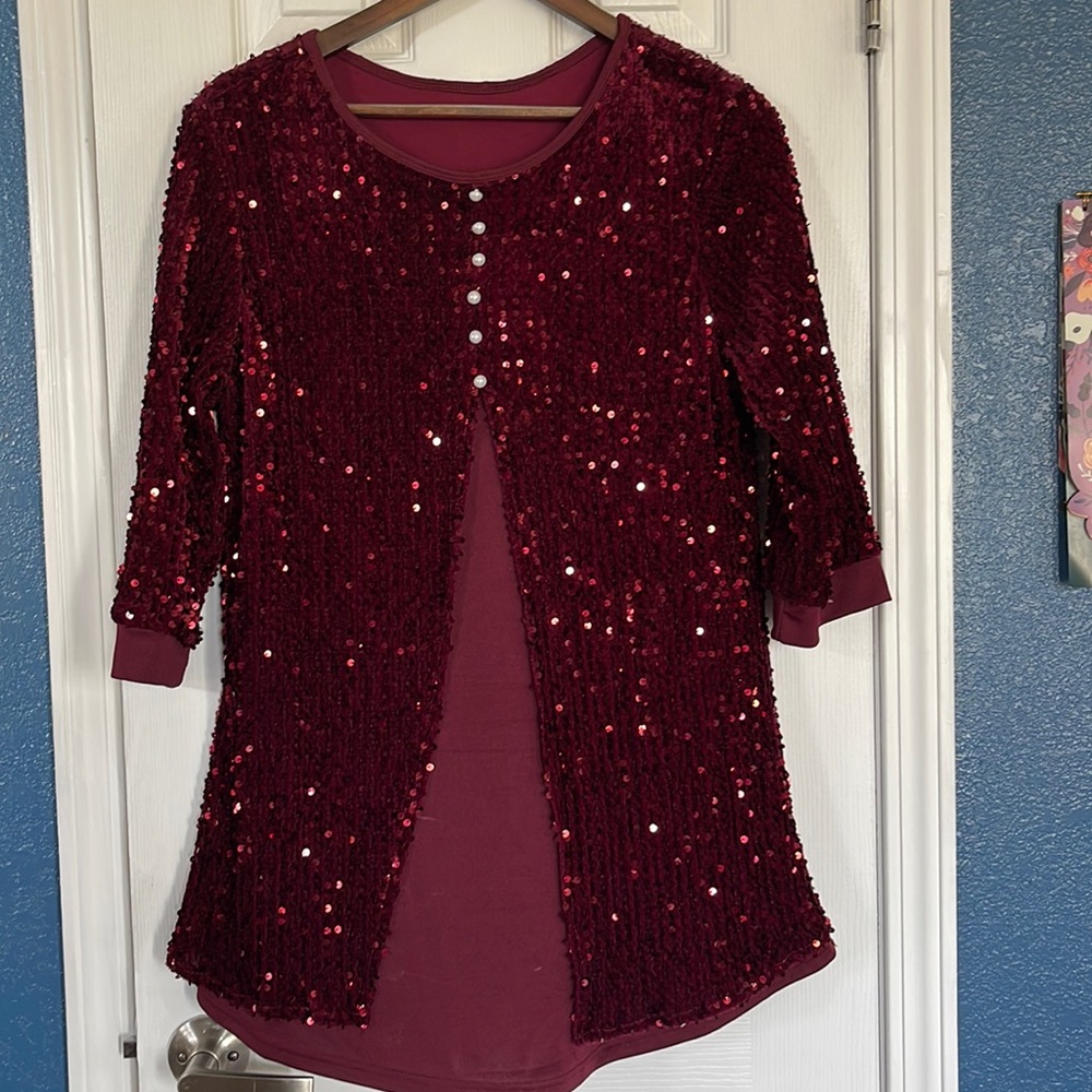 Sequin dressy top